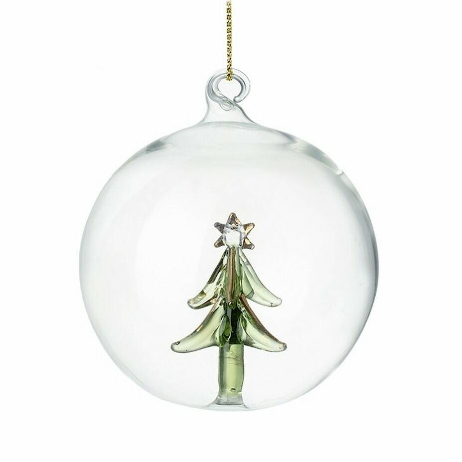 Christmas Tree Glass Bauble By Pink Pineapple Home & Gifts