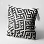 Black Cushion Cover With Geometric Pattern, thumbnail 3 of 7