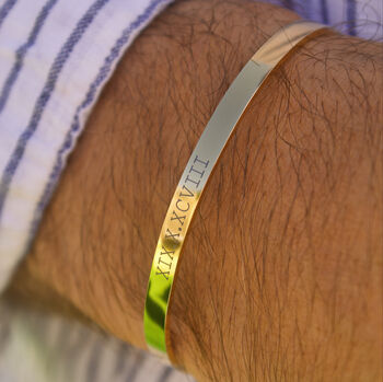 Gold Colour Personalised Cuff Bracelet, 3 of 8