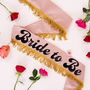 Fringe Detail 70s Style Personalised Hen Party Sash, thumbnail 4 of 4