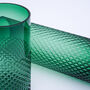 Green Textured Recycled Glass Vase, thumbnail 2 of 6