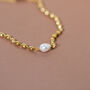 Non Tarnish Bead Chain And Pearl Bracelet, thumbnail 2 of 5
