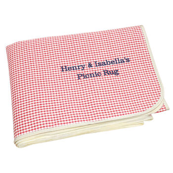 Personalised Gingham Picnic Blanket, 3 of 10