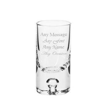 Personalised Tall Bubble Base Shot Glass 30ml, 2 of 4