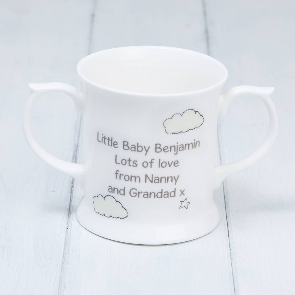 Personalised Bone China Giraffe Christening Loving Cup By British and