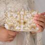 Daniya Ivory Silk Embroidered Clutch, thumbnail 1 of 5