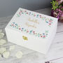 Personalised Fairytale Floral White Wooden Keepsake Box, thumbnail 7 of 11