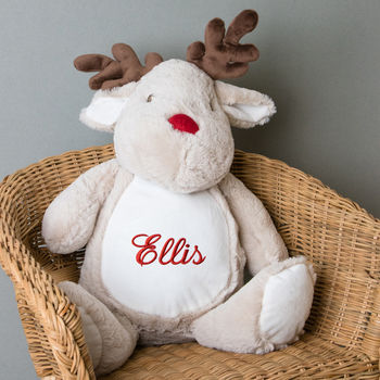 Personalised Soft Toy Reindeer, 2 of 2