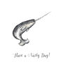 Narwhal Celebration Card, thumbnail 2 of 2