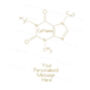 Personalised Coffee Molecule Chemistry Gold Foil Card, thumbnail 2 of 10