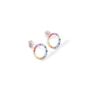 Sterling Silver Multi Colour Cubic Zirconia Halo Set, thumbnail 2 of 9