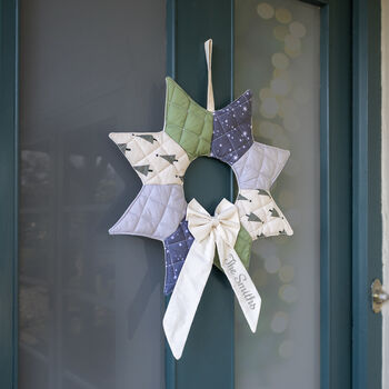 Personalised Christmas Quilted Wreath, 2 of 5
