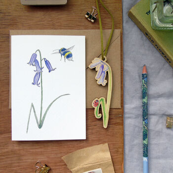 Bluebell And Ladybird Wooden Hanging Decoration, 3 of 11