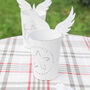 Set Of Two Angel Wings White Tealight Holders, thumbnail 1 of 9