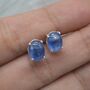 Kyanite Stud Earrings: Sterling Silver Or Gold, thumbnail 3 of 6