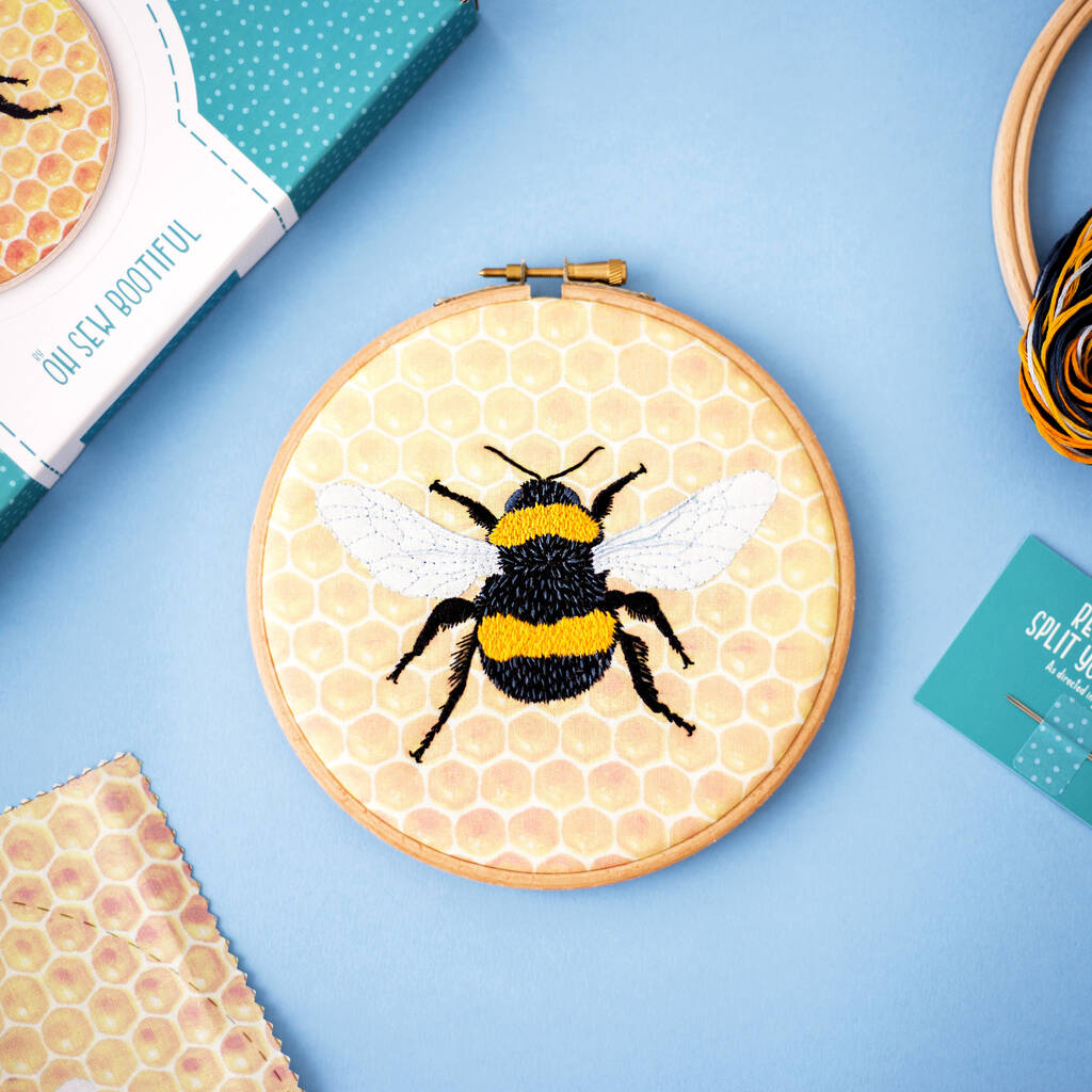 Bumblebee Thread Painting Embroidery Kit By Oh Sew Bootiful ...
