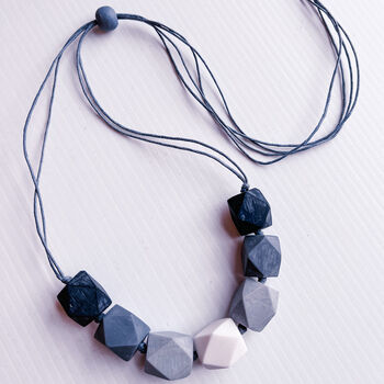 Matte Ombre Faceted Bead Necklace, 2 of 4