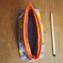 Lilac Kittens And Dots Leather Make Up Bag, thumbnail 3 of 7