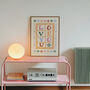 Love You Folk Art | Couples Print | Bedroom Wall Art, thumbnail 11 of 12