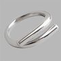 Silver Plated Minimalist Double Bar Ring, thumbnail 1 of 5