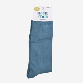 Men's Bamboo Socks Teal, 2 of 3