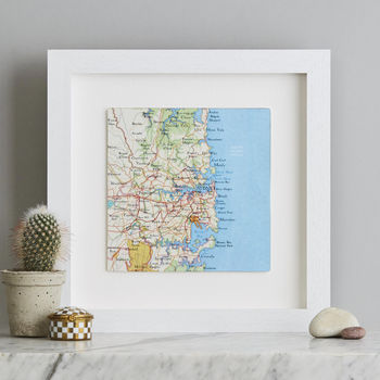 Personalised Square Map Print Gift, 5 of 9