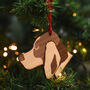 Beagle Wooden Christmas Dog Decoration, thumbnail 2 of 3
