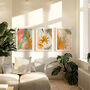 Botanical Abstract Print Set – Hand‑Painted Collage Trio, thumbnail 3 of 12
