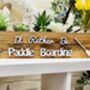 Paddleboarding Hobby Beach Reclaimed Wooden Swim Sign, thumbnail 3 of 4