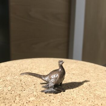 Miniature Bronze Pheasant Sculpture 8th Anniversary, 6 of 11