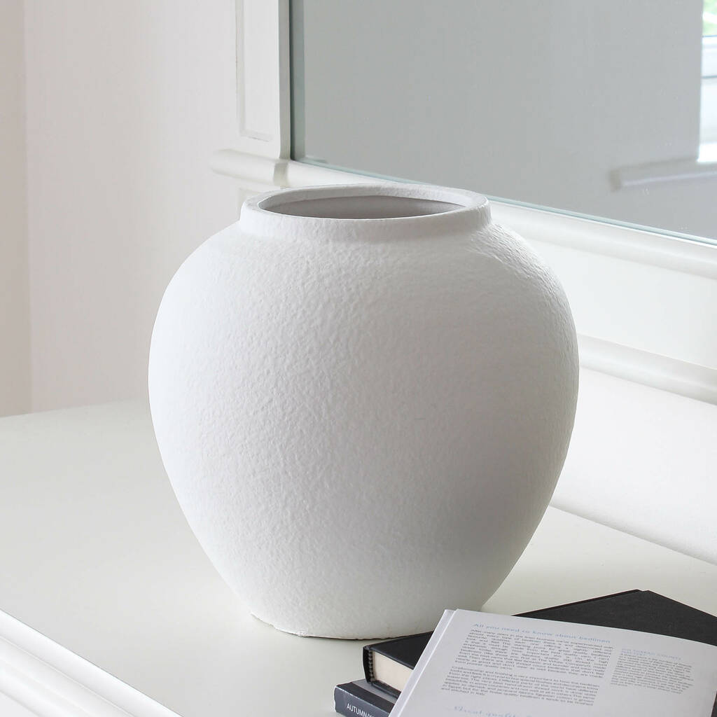 Original Large White Vase 