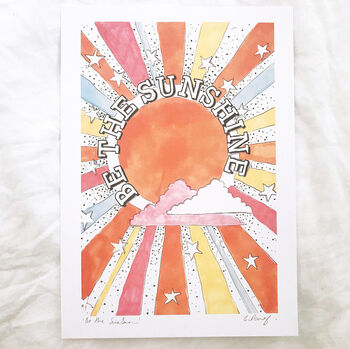 'Be The Sunshine' Illustrated Print, 4 of 4