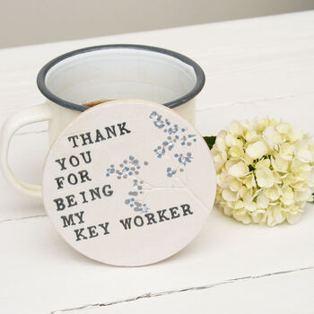 Key Worker Thank You Ceramic Coaster, 5 of 6