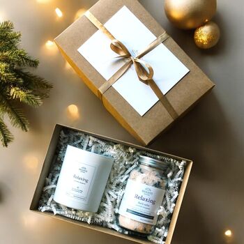 Organic Relaxing Christmas Pamper Gift Box Aromatherapy Housewarming Gift Scented With Essential Oils, Birthday Gift For Her Get Well Gift, 2 of 11