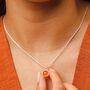 Orange Agate Healing Stone Necklace, Harmony, thumbnail 1 of 11