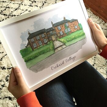 Bespoke Hand Painted Watercolour House Portrait, 6 of 10