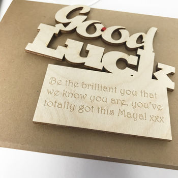 Personalised Good Luck Gift Card, 7 of 9