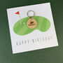 Personalised Golfers Keepsake Keyring Birthday Card, thumbnail 1 of 8