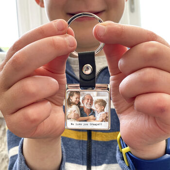 Personalised Photo Grandfather Father's Day Keyring, 3 of 4