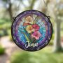 Gladiolus Personalised Stained Glass Effect Suncatcher, thumbnail 2 of 7