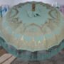 Mint Green And Gold Hand Painted Garden Parasol, thumbnail 4 of 4