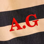 Personalised Embroidery Stripy Beach Bag With Initials, thumbnail 4 of 5