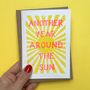 Another Year Around The Sun Risograph Bold Type Card, thumbnail 3 of 3