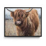 Highland Cow Canvas Art Print Framed, thumbnail 4 of 4