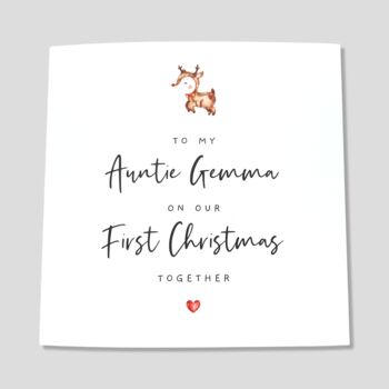 Personalised 1st Christmas Card As Auntie, 3 of 5