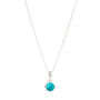 December Birthstone Turquoise Silver Charm Necklace, thumbnail 5 of 11