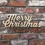 Merry Christmas Sign Mantle Decoration Ornament, thumbnail 6 of 10