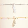 Feather Anklet For Positivity Silver Or Gold Vermeil, thumbnail 2 of 5