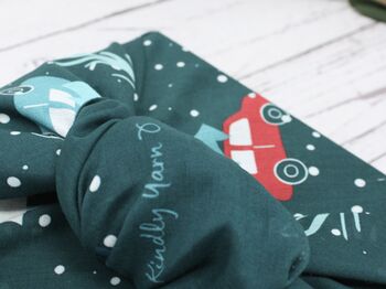 Set Of Three Christmas Furoshiki Fabric Gift Wraps, 6 of 7