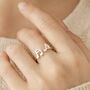 Sterling Silver Adjustable Music Note Ring, thumbnail 1 of 5